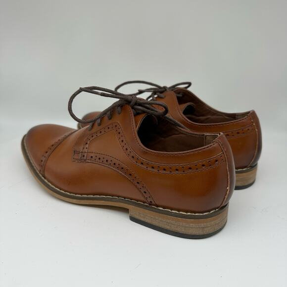 Stacy Adams Dickinson Cap-Toe Lace-up Oxford Cognac Brown Youth Boys Size 3 - Picture 11 of 16